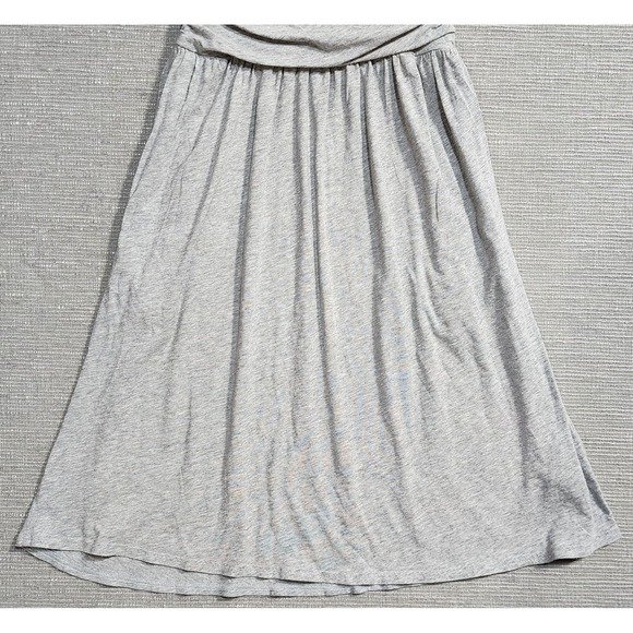 The North Face Womens XS Gray Surplice V-Neck Ruched Empire Waist Jersey Dress - Picture 3 of 13